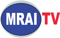mrai tv logo on a green background